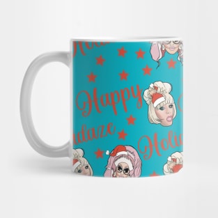 Trixie and Katya happy holidaze pattern Mug